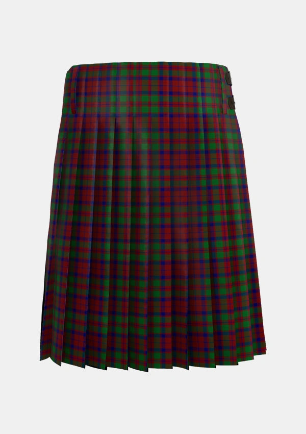 Traditional_MacBean_of_Tomatin_Tartan_3342_kilt_back_image_with_pleated_design_and_adjustable_buckles_for_men