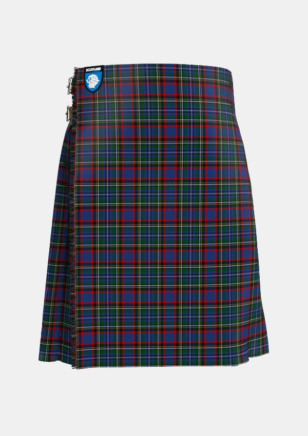 Traditional_MacBeth_MacLulich_Tartan_557_kilt_front_image_with_pleated_design_and_adjustable_buckles_for_men