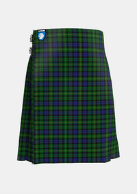 Traditional_MacBride_Tartan_kilt_2144_front_image_with_pleated_design_and_adjustable_buckles_for_men