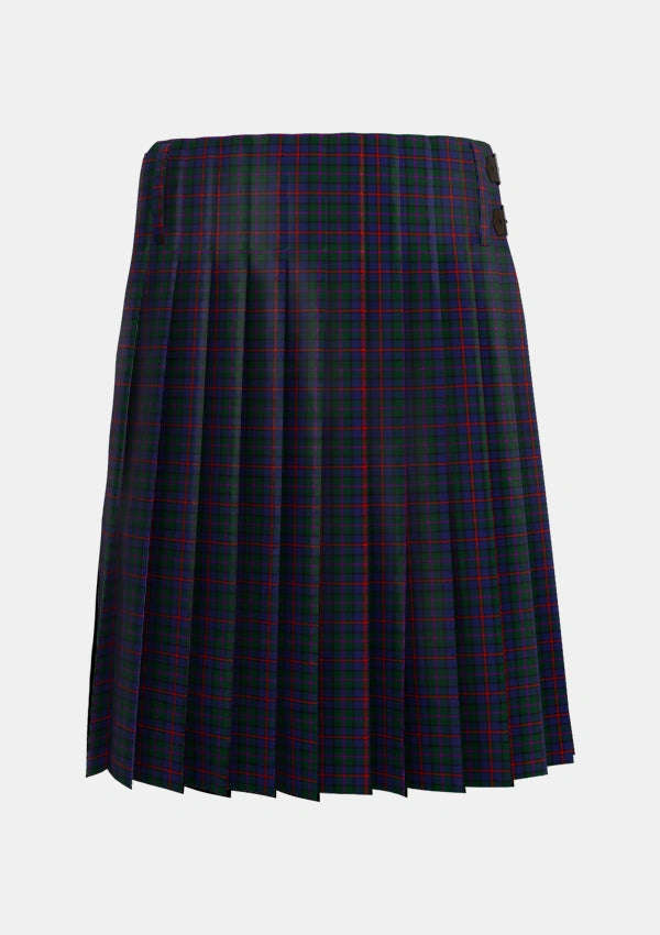 Traditional_MacCaughan_or_MacEachain_Personal_Tartan_169_kilt_back_image_with_pleated_design_and_adjustable_buckles_for_men