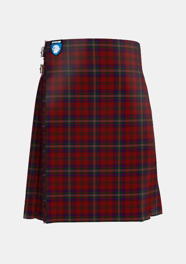 Traditional_MacClure_Tartan_3330_kilt_front_image_with_pleated_design_and_adjustable_buckles_for_men