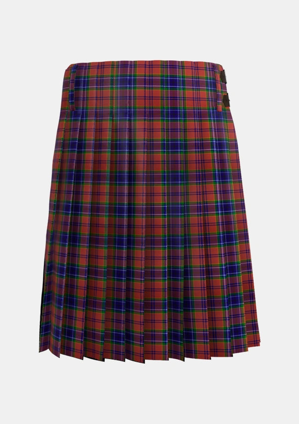 Traditional_MacCreary_Personal_Tartan_3338_kilt_back_image_with_pleated_design_and_adjustable_buckles_for_men