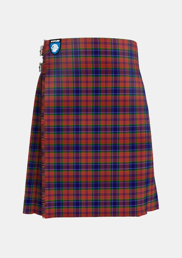 Traditional_MacCreary_Personal_Tartan_3338_kilt_front_image_with_pleated_design_and_adjustable_buckles_for_men