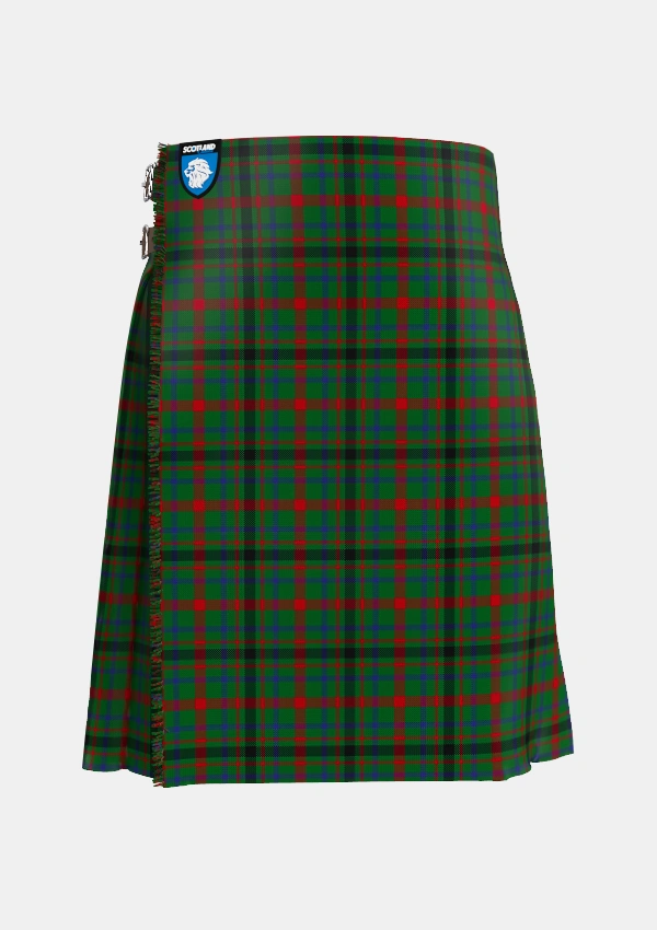 Traditional_MacDonagh_Tartan_1104_kilt_front_image_with_pleated_design_and_adjustable_buckles_for_men