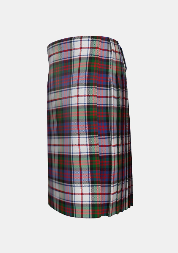 Traditional_MacDonald_Dress_Two_Tartan_1998_kilt_left_image_with_pleated_design_and_adjustable_buckles_for_men