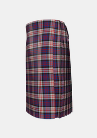 Traditional_MacDonald_Pattern_of_Plaids_Tartan_482_kilt_left_image_with_pleated_design_and_adjustable_buckles_for_men