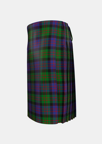 Traditional_MacDonald_Tartan_419_kilt_left_image_with_pleated_design_and_adjustable_buckles_for_men