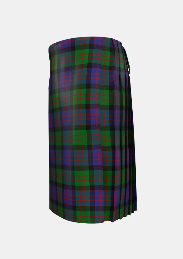 Traditional_MacDonald_Tartan_419_kilt_left_image_with_pleated_design_and_adjustable_buckles_for_men