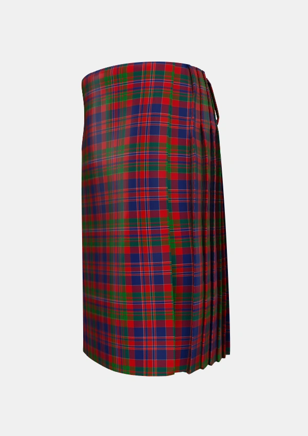 Traditional_MacDonald_of_Boisdale_Tartan_1668_kilt_left_image_with_pleated_design_and_adjustable_buckles_for_men