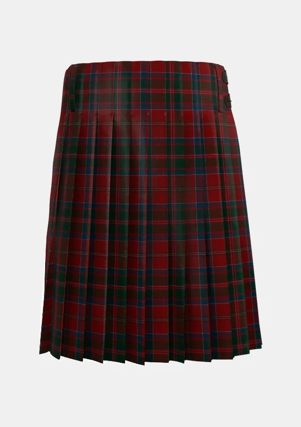 Traditional_MacDonald_of_Glencoe_Tartan_kilt_1012_back_image_with_pleated_design_and_adjustable_buckles_for_men