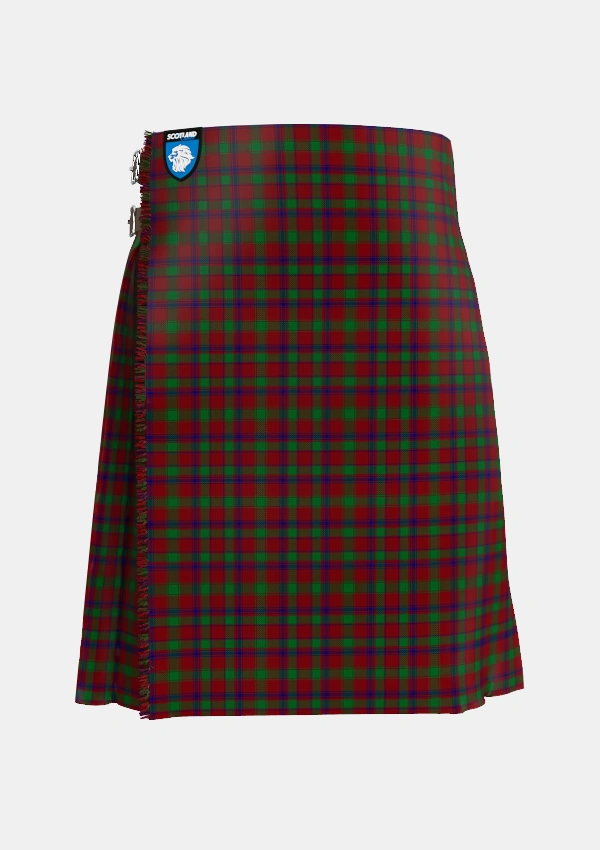 Traditional_MacDonald_of_Glengarry_Full_Dress_Tartan_3274_kilt_front_image_with_pleated_design_and_adjustable_buckles_for_men