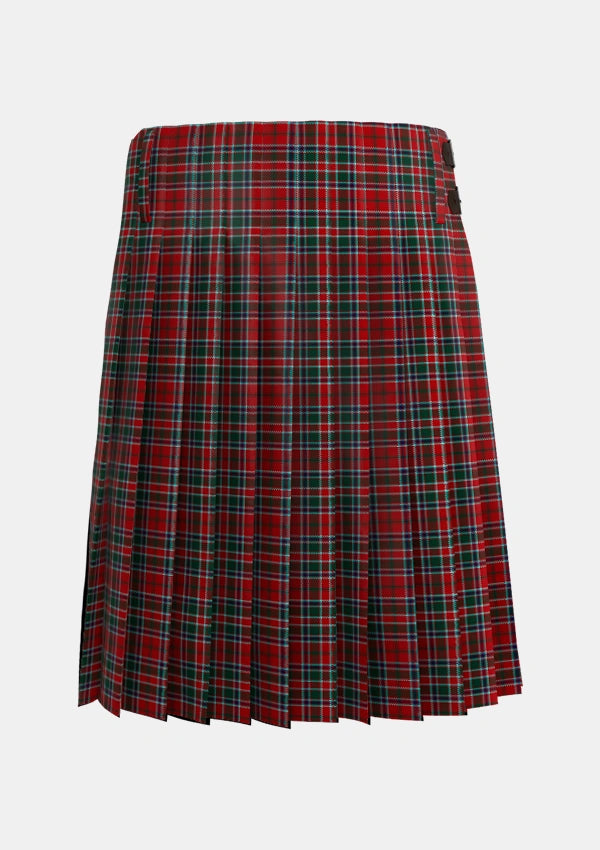 Traditional_MacDonald_of_Lochmaddy_Tartan_971_kilt_back_image_with_pleated_design_and_adjustable_buckles_for_men