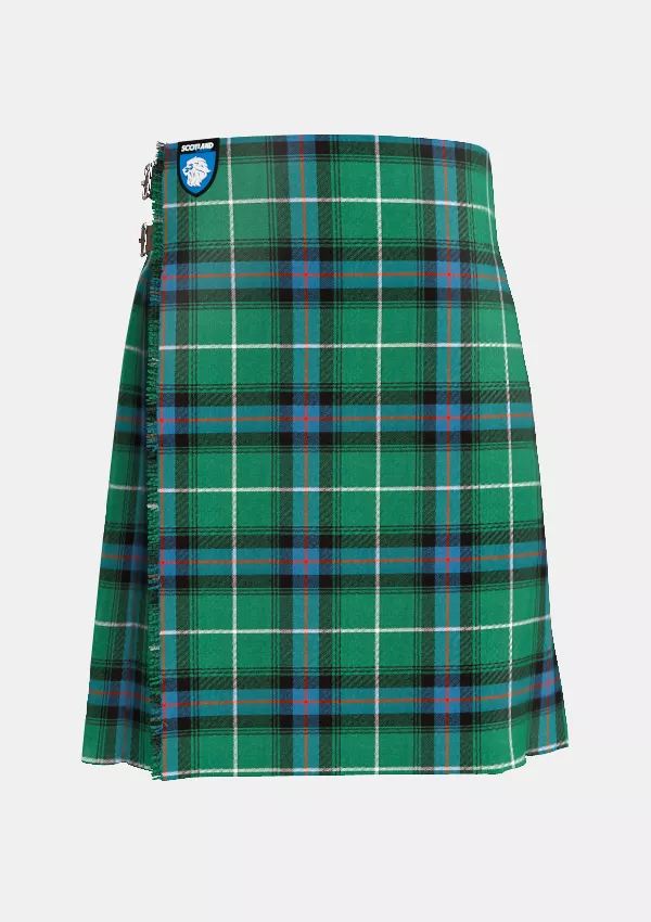 Traditional_MacDonald_of_the_Isles_Hunting_Ancient_Tartan_kilt_front_image_with_pleated_design_and_adjustable_buckles_for_men