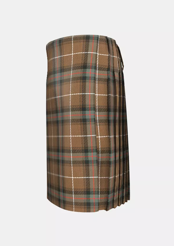 Traditional_MacDonald_of_the_Isles_Hunting_Weathered_Tartan_kilt_left_image_with_pleated_design_and_adjustable_buckles_for_men
