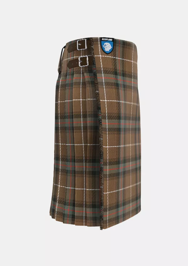 Traditional_MacDonald_of_the_Isles_Hunting_Weathered_Tartan_kilt_right_image_with_pleated_design_and_adjustable_buckles_for_men