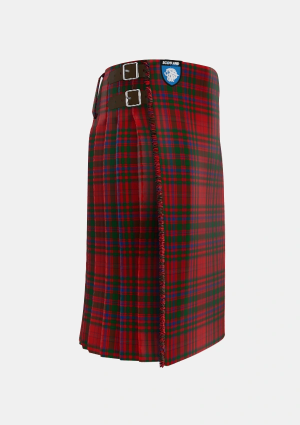 Traditional_MacDougall_1906_Tartan_569_kilt_right_image_with_pleated_design_and_adjustable_buckles_for_men