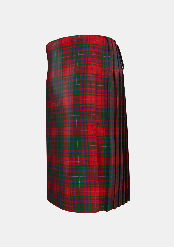 Traditional_MacDougall_1966_Tartan_1766_kilt_left_image_with_pleated_design_and_adjustable_buckles_for_men