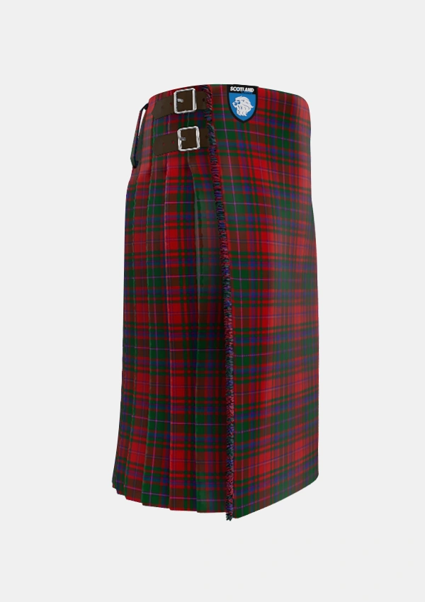 Traditional_MacDougall_1966_Tartan_1766_kilt_right_image_with_pleated_design_and_adjustable_buckles_for_men