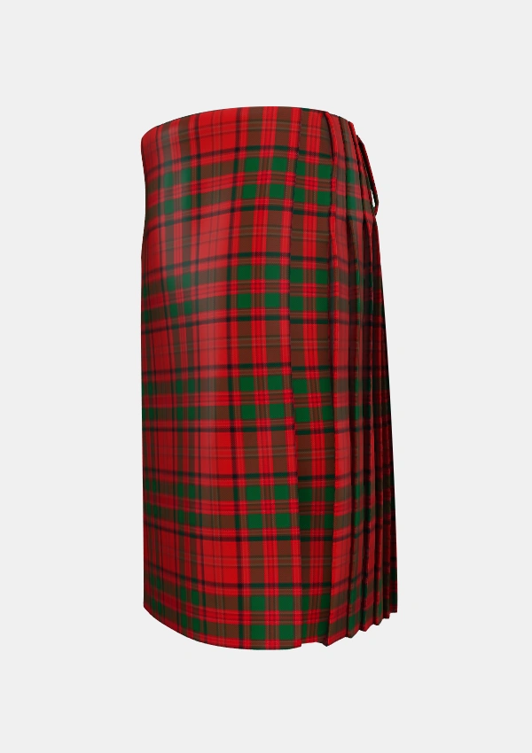 Traditional_MacDougall_1980_Tartan_1647_kilt_left_image_with_pleated_design_and_adjustable_buckles_for_men