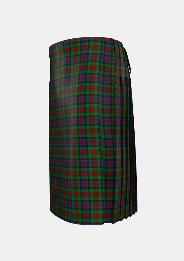 Traditional_MacDuff_Hunting_Tartan_1654_kilt_left_image_with_pleated_design_and_adjustable_buckles_for_men