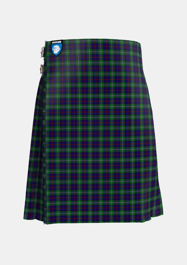 Traditional_MacEachain_Tartan_3359_kilt_front_image_with_pleated_design_and_adjustable_buckles_for_men