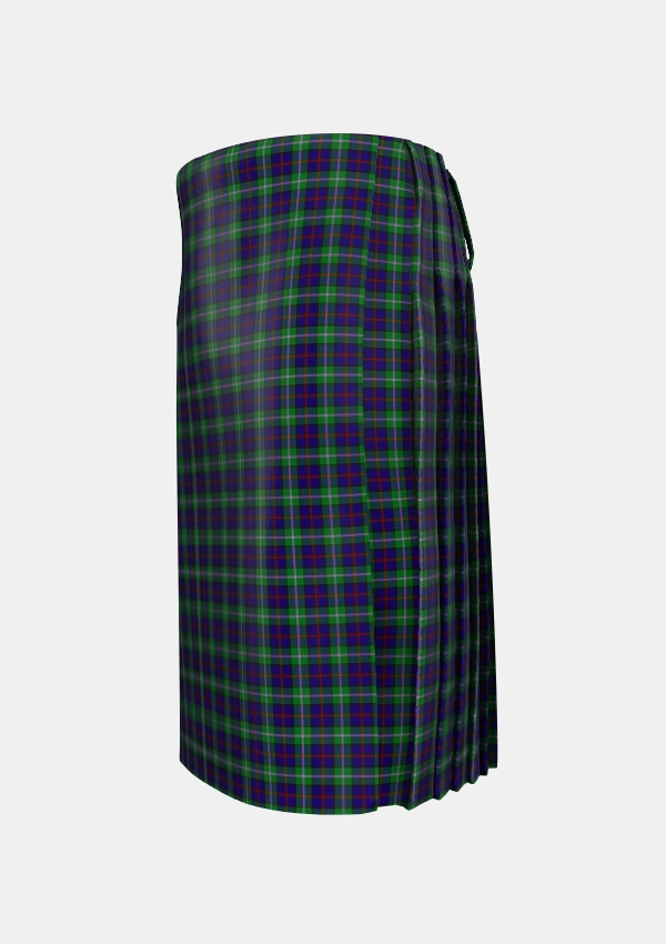 Traditional_MacEachain_Tartan_3359_kilt_left_image_with_pleated_design_and_adjustable_buckles_for_men