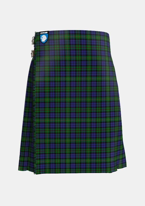 Traditional_MacEwen_MacEwan_Tartan_1587_kilt_front_image_with_pleated_design_and_adjustable_buckles_for_men