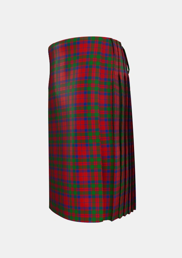 Traditional_MacFadyan_MacGregor_Hastie_Tartan_403_kilt_left_image_with_pleated_design_and_adjustable_buckles_for_men
