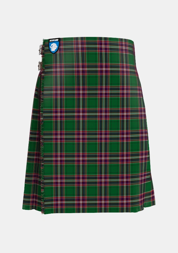 Traditional_MacFarlane_Hunting_Tartan_779_kilt_front_image_with_pleated_design_and_adjustable_buckles_for_men