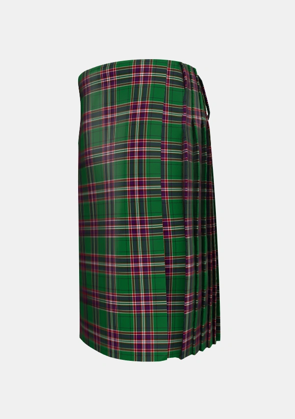 Traditional_MacFarlane_Hunting_Tartan_779_kilt_left_image_with_pleated_design_and_adjustable_buckles_for_men