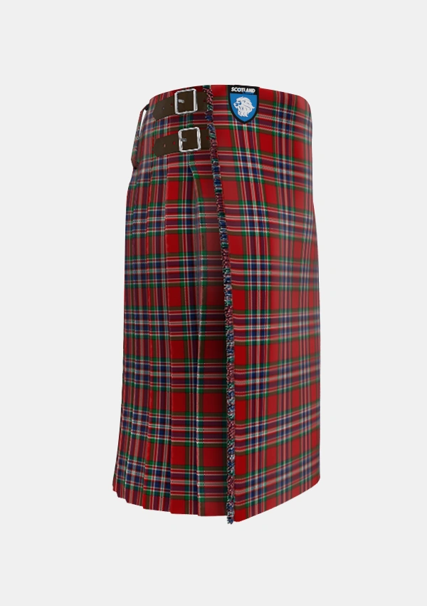 Traditional_MacFarlane_Red_Tartan_947_kilt_right_image_with_pleated_design_and_adjustable_buckles_for_men