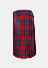 Traditional_MacGillivray_2_Tartan_446_kilt_left_image_with_pleated_design_and_adjustable_buckles_for_men