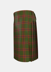 Traditional_MacGillivray_Hunting_Tartan_3371_kilt_left_image_with_pleated_design_and_adjustable_buckles_for_men