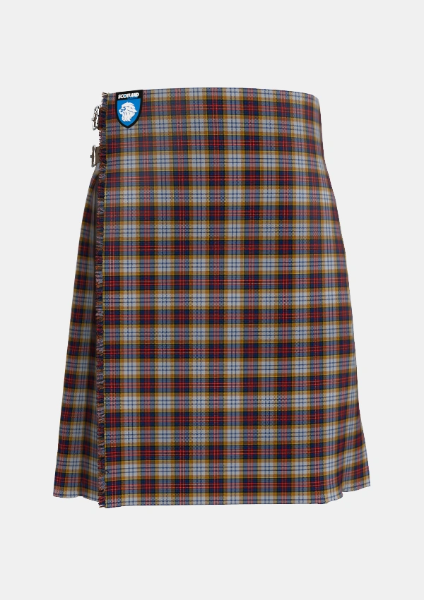 Traditional_MacInnes_Ancient_Hunting_Tartan_1614_kilt_front_image_with_pleated_design_and_adjustable_buckles_for_men