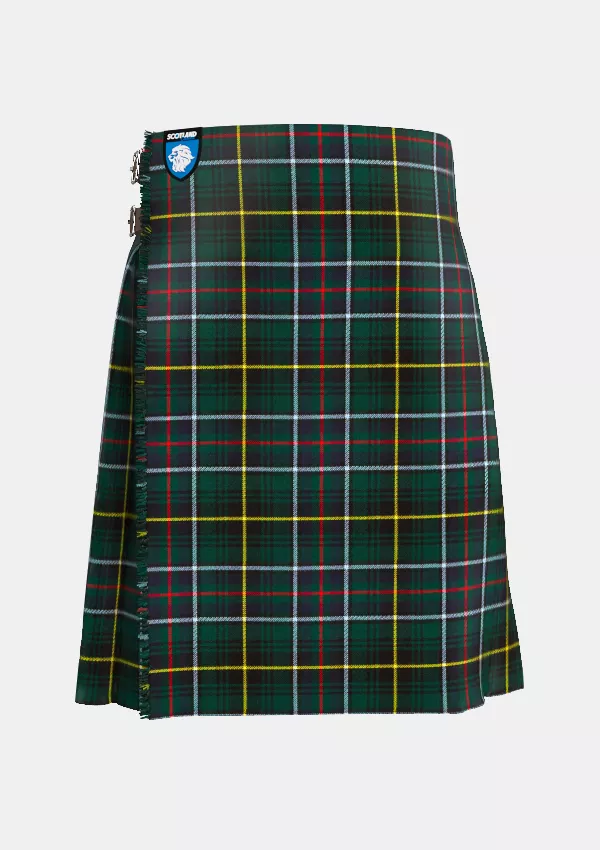 Traditional_MacInnes_Hunting_Tartan_kilt_front_image_with_pleated_design_and_adjustable_buckles_for_men