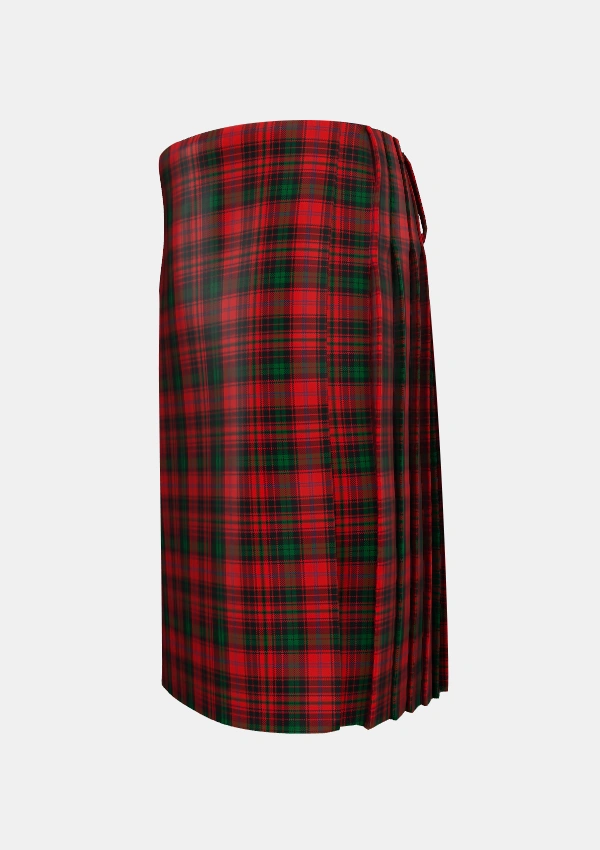 Traditional_MacInroy_2_Tartan_2005_kilt_left_image_with_pleated_design_and_adjustable_buckles_for_men