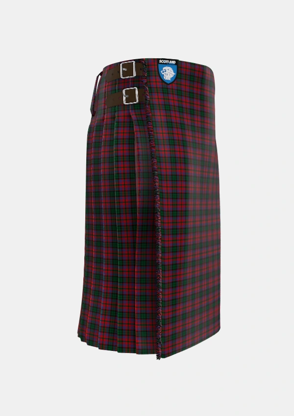 Traditional_MacInroy_Tartan_1081_kilt_right_image_with_pleated_design_and_adjustable_buckles_for_men