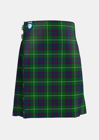 Traditional_MacIntyre_Hunting_Tartan_kilt_743_front_image_with_pleated_design_and_adjustable_buckles_for_men