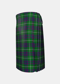 Traditional_MacIntyre_Hunting_Tartan_kilt_743_left_image_with_pleated_design_and_adjustable_buckles_for_men