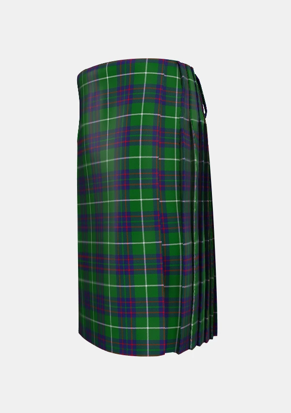 Traditional_MacIntyre_Hunting_Tartan_kilt_743_left_image_with_pleated_design_and_adjustable_buckles_for_men