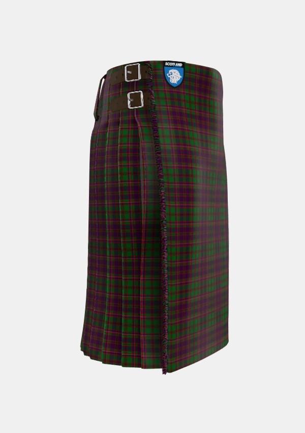 Traditional_MacIntyre_and_Glenorchy_Tartan_3395_kilt_right_image_with_pleated_design_and_adjustable_buckles_for_men
