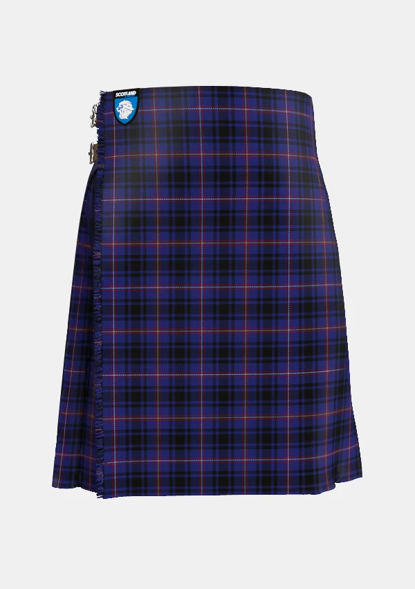Traditional_MacIver_of_Strome_Tartan_kilt_5810_front_image_with_pleated_design_and_adjustable_buckles_for_men