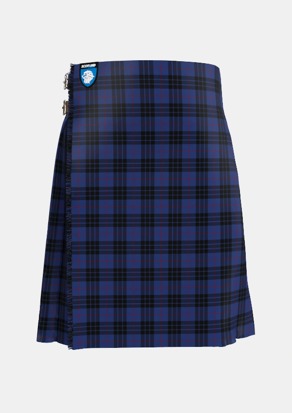 Traditional_MacKay_Blue_2_Tartan_1052_kilt_front_image_with_pleated_design_and_adjustable_buckles_for_men