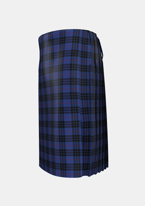Traditional_MacKay_Blue_2_Tartan_1052_kilt_left_image_with_pleated_design_and_adjustable_buckles_for_men