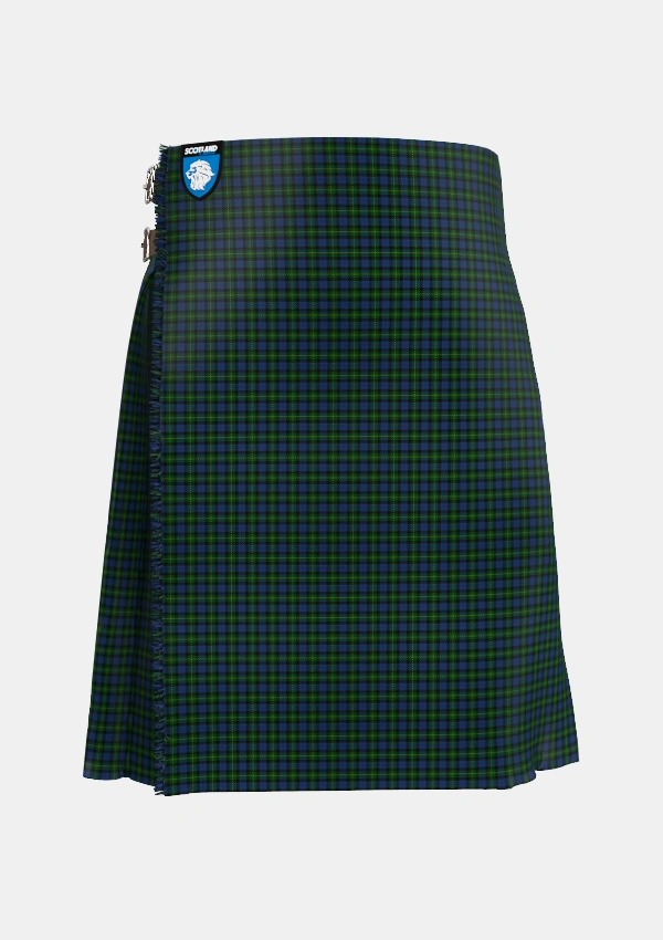 Traditional_MacKay_Yellow_stripe_Tartan_718_kilt_front_image_with_pleated_design_and_adjustable_buckles_for_men