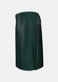 Traditional_MacKay_Yellow_stripe_Tartan_718_kilt_left_image_with_pleated_design_and_adjustable_buckles_for_men