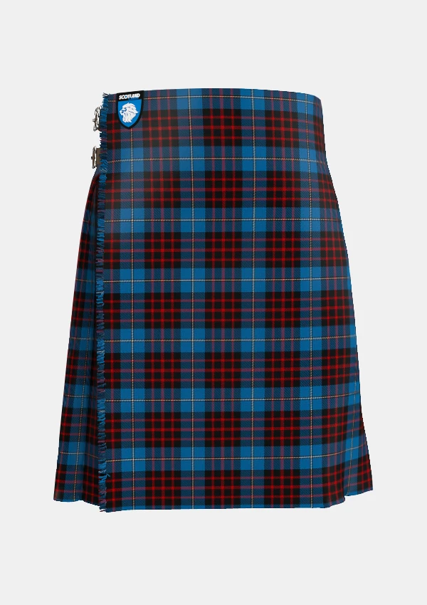 Traditional_MacKean_Tartan_kilt_1442_front_image_with_pleated_design_and_adjustable_buckles_for_men