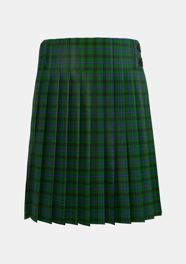 Traditional_MacKendrick_Tartan_3404_kilt_back_image_with_pleated_design_and_adjustable_buckles_for_men