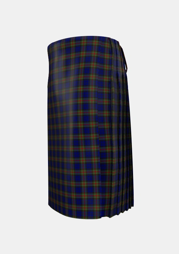 Traditional_MacKinlay_2_Tartan_218_kilt_left_image_with_pleated_design_and_adjustable_buckles_for_men