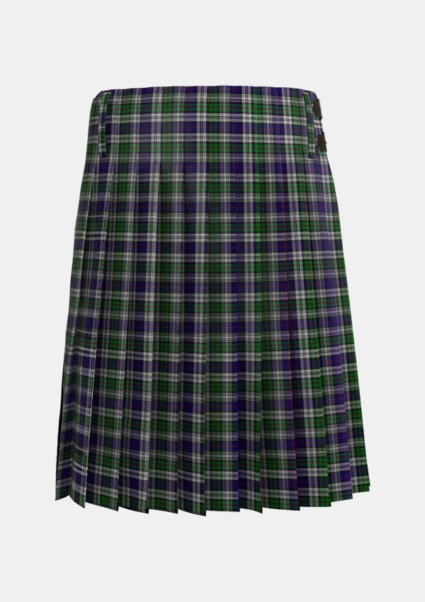 Traditional_MacKinlay_Dress_Tartan_4564_kilt_back_image_with_pleated_design_and_adjustable_buckles_for_men